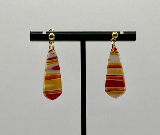 KC Chiefs Striped Teardrops