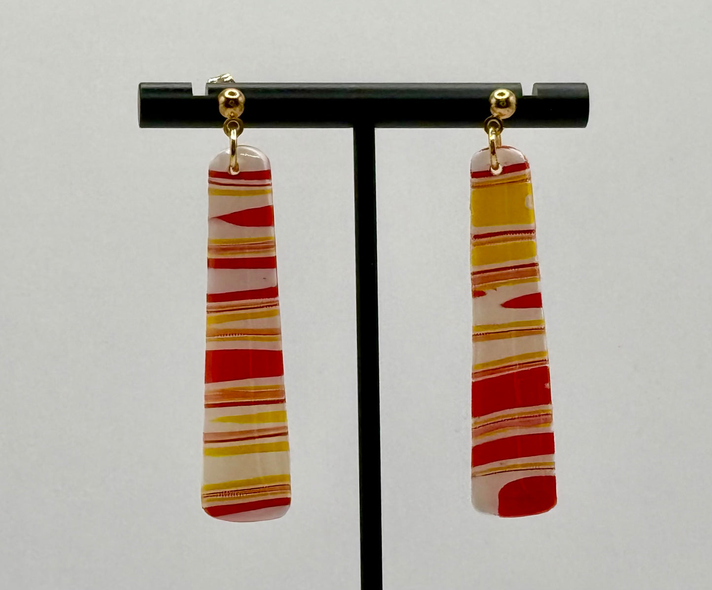 KC Chiefs Striped Dangles