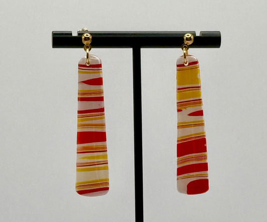 KC Chiefs Striped Dangles