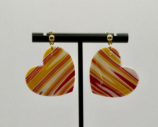 KC Chiefs Striped Hearts