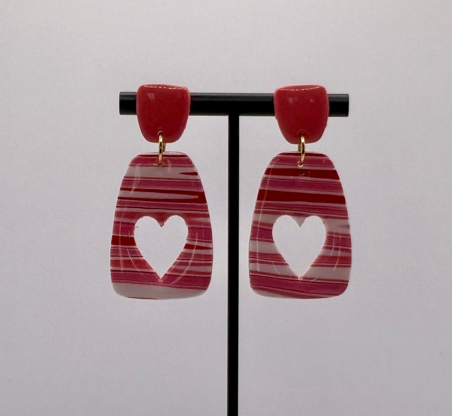 Pink Stripe - Heart Cut