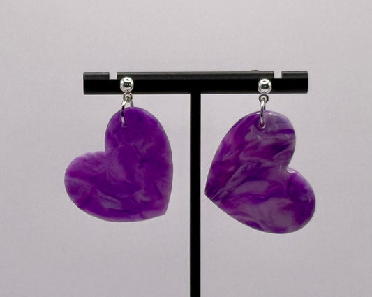 Purple Marble - Hearts